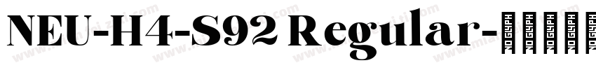 NEU-H4-S92 Regular字体转换